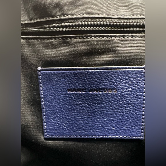 Marc Jacobs The Anchor Large Navy Pebbled Leather Bag - Picture 11 of 15